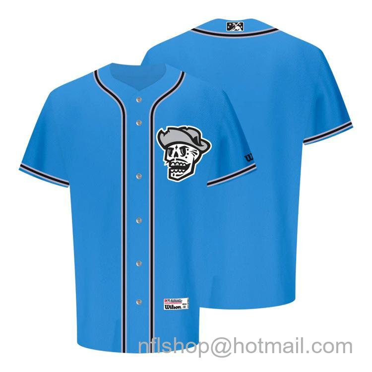 Men's Las Vegas Reyes de Plata Blank 2023 Alternate Skull Blue Stitched Baseball Milb Jersey