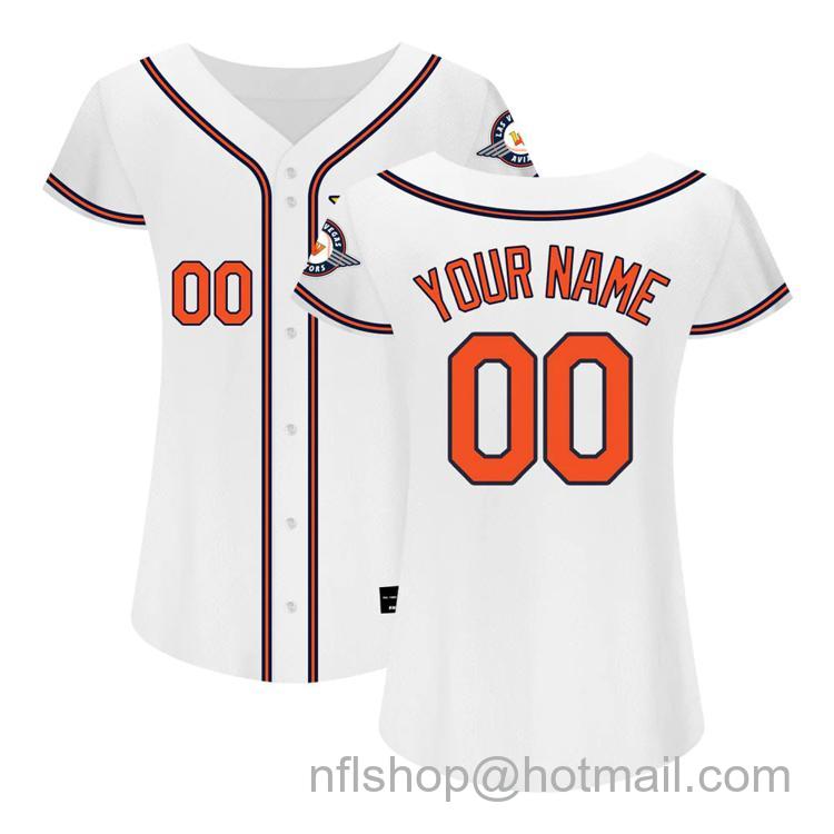 Women's Las Vegas Aviators Customized 2024 Home LV White Replica Stitched Baseball Milb Jersey