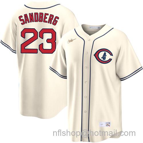 Ryne Sandberg Chicago Cubs Field of Dreams Cream Nike Men's Stitched Baseball Jersey