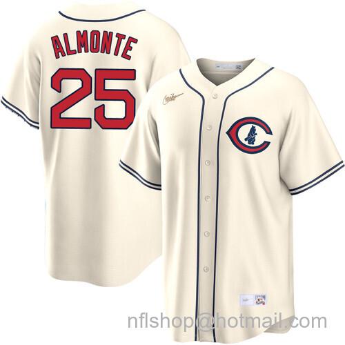 Yency Almonte Chicago Cubs Field of Dreams Cream Nike Men's Stitched Baseball Jersey