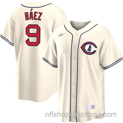 Javier Baez Chicago Cubs Field of Dreams Cream Nike Men's Stitched Baseball Jersey