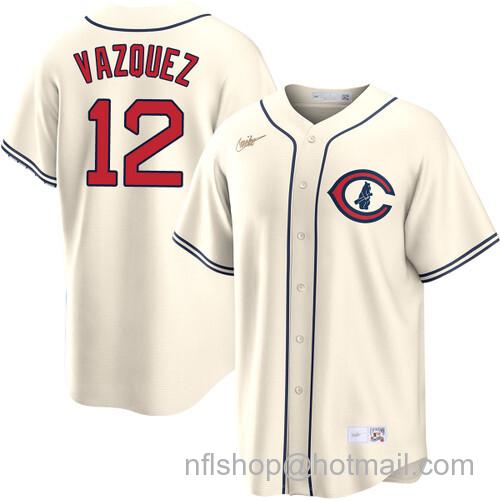 Luis Vazquez Chicago Cubs Field of Dreams Cream Nike Men's Stitched Baseball Jersey