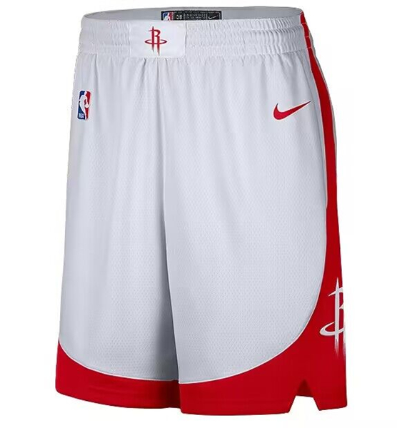 Men's Houston Rockets White NBA Shorts (Run Small)