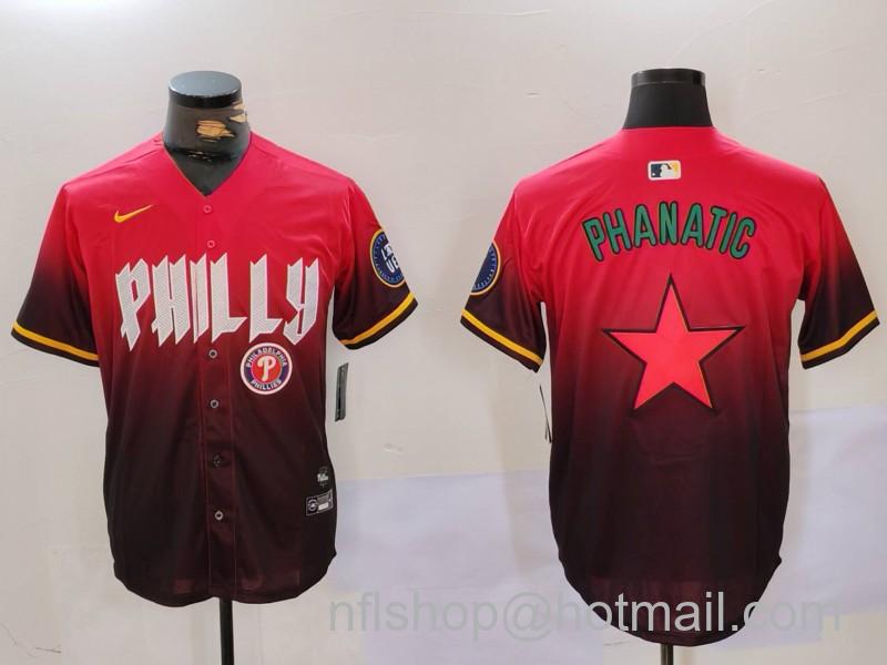 Men's Philadelphia Phillies Phanatic Red City Connect Limited Stitched Baseball Jerseys