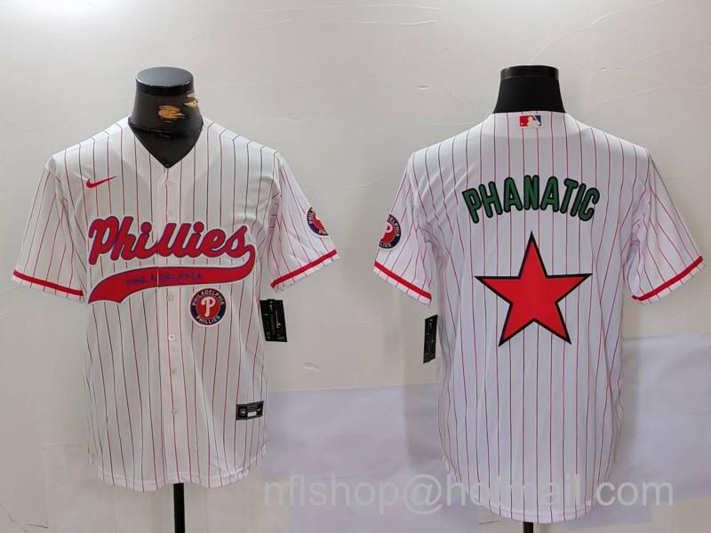 Men's Philadelphia Phillies Phanatic White Red Cool Base Stitched Baseball Jerseys