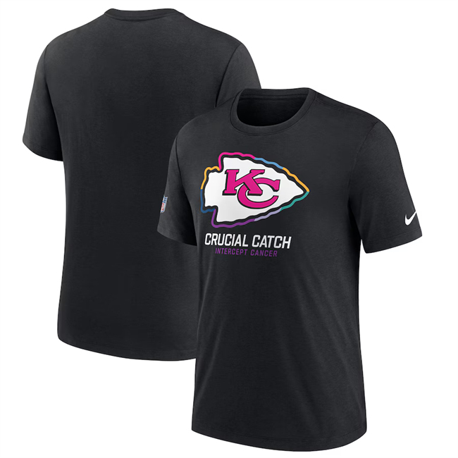 Men's Kansas City Chiefs Black 2024 Crucial Catch T-Shirt