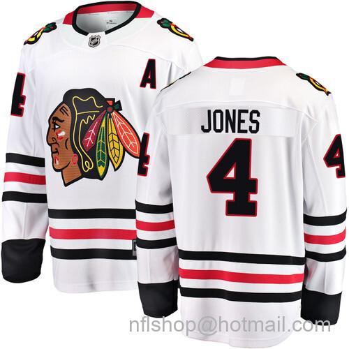 Seth Jones Chicago Blackhawks Road White Breakaway Jersey