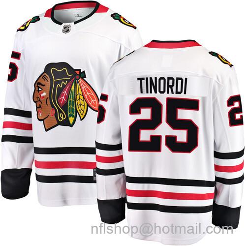 Jarred Tinordi Chicago Blackhawks Road White Breakaway Jersey