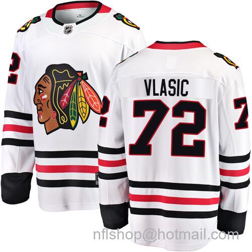 Alex Vlasic Chicago Blackhawks Road White Breakaway Jersey