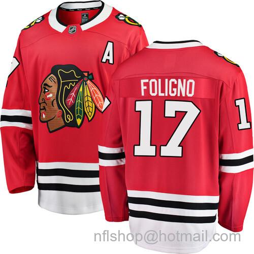 Nick Foligno Chicago Blackhawks Home Red Breakaway Jersey