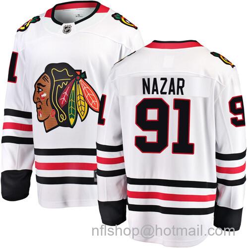 Frank Nazar Chicago Blackhawks Road White Breakaway Jersey