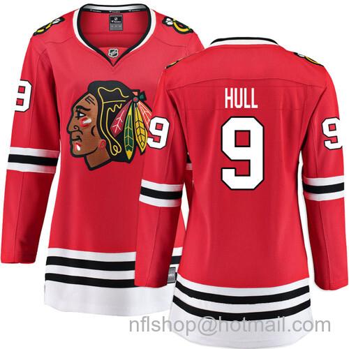 Bobby Hull Chicago Blackhawks Women's Home Red Breakaway Jersey