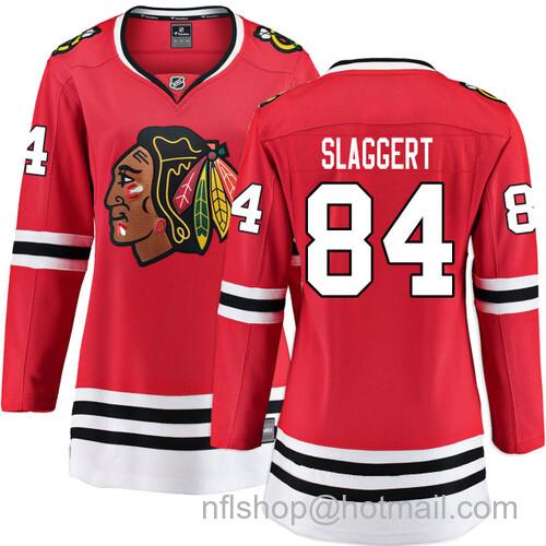 Landon Slaggert Chicago Blackhawks Women's Home Red Breakaway Jersey