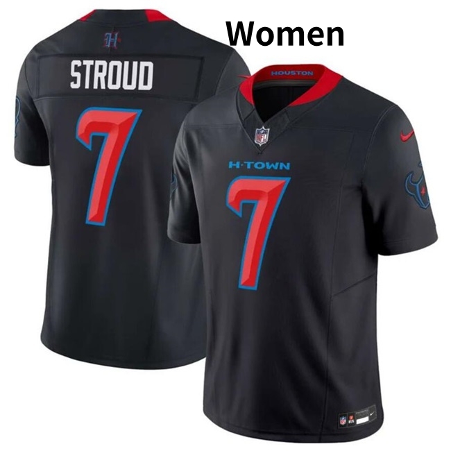 Women Houston Texans #7 C.J. Stroud Navy 2024 2nd Alternate F.U.S.E Vapor Stitched Jersey