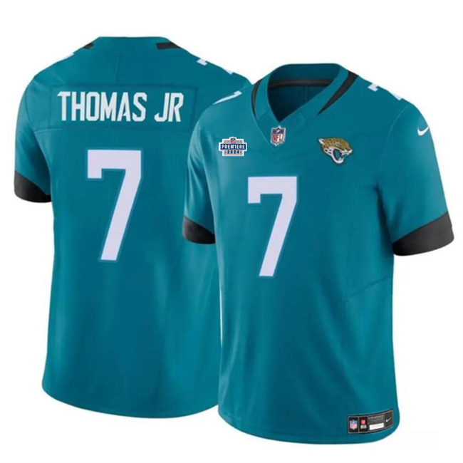 Men's Jacksonville Jaguars #7 Brian Thomas Jr Teal 2024 Draft Vapor Untouchable Limited Stitched Jersey