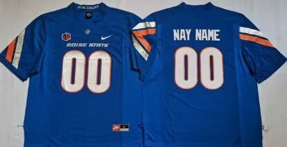 Custom Men's Boise State Broncos Blue Name and Number Stitched Football Jersey