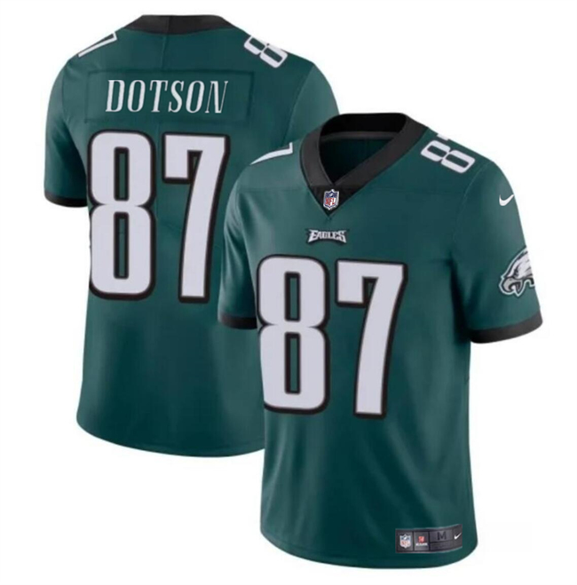 Men's Philadelphia Eagles #87 Jahan Dotson Green Vapor Untouchable Limited Stitched Football Jersey