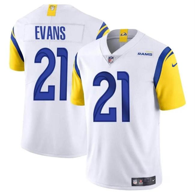 Men's Los Angeles Rams #21 Zach Evans White 2024 Vapor Untouchable Stitched Football Jersey