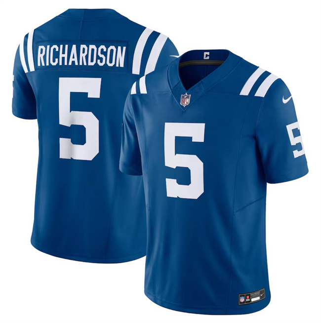 Men's Indianapolis Colts #5 Anthony Richardson Blue 2023 F.U.S.E Vapor Untouchable Stitched Football Jersey