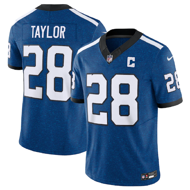 Women's Indianapolis Colts #28 Jonathan Taylor Royal 2023 F.U.S.E. Indiana Nights Limited Stitched Jersey(Run Small)