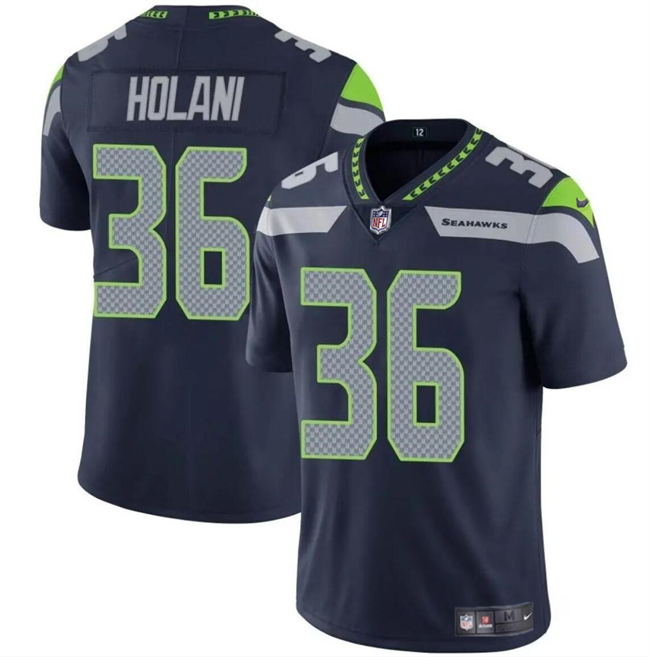 Youth Seattle Seahawks #36 George Holani Navy Vapor Limited Stitched Football Jersey