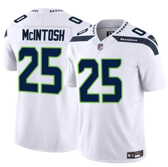 Youth Seattle Seahawks #25 Kenny McIntosh White 2024 F.U.S.E Vapor Limited Stitched Football Jersey