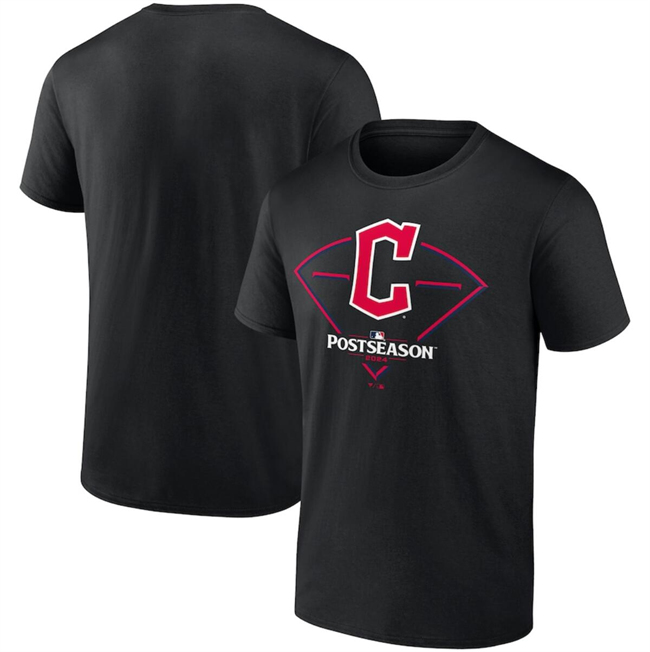 Men's Cleveland Guardians Black 2024 Postseason Around The Horn T-Shirt