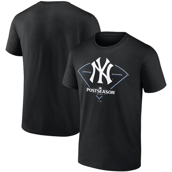 Men's New York Yankees Black 2024 Postseason Around The Horn T-Shirt