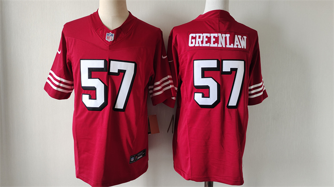 Men's San Francisco 49ers #57 Dre Greenlaw Red Alternate 2024 F.U.S.E. Vapor Untouchable Limited Stitched Football Jersey