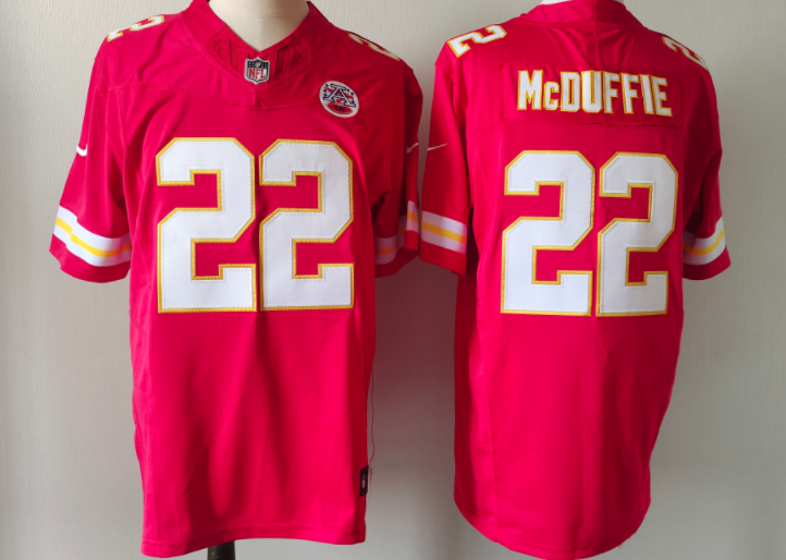 Men's Kansas City Chiefs #22 Trent McDuffie Red F.U.S.E Vapor Untouchable Limited Stitched Football Jersey