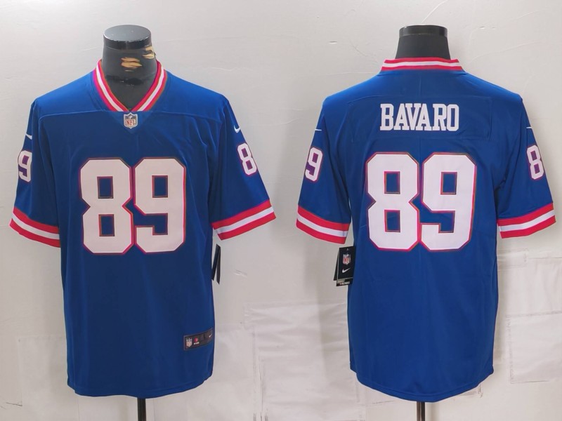 Men's New York Giants #89 Mark Bavaro Royal Vapor Untouchable Classic Retired Player Stitched Jersey