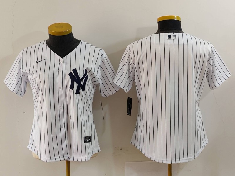 Women's New York Yankees Blank White Stitched Nike Cool Base Throwback Jersey