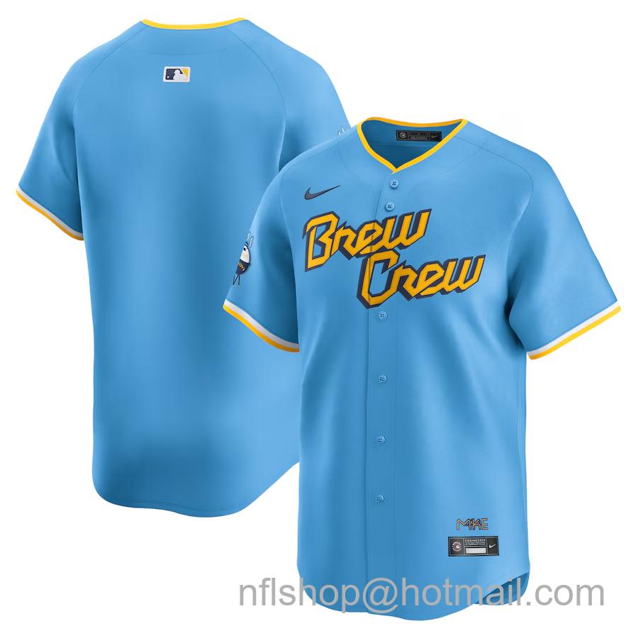 Men's Milwaukee Brewers Nike Powder Blue City Connect Limited Jersey