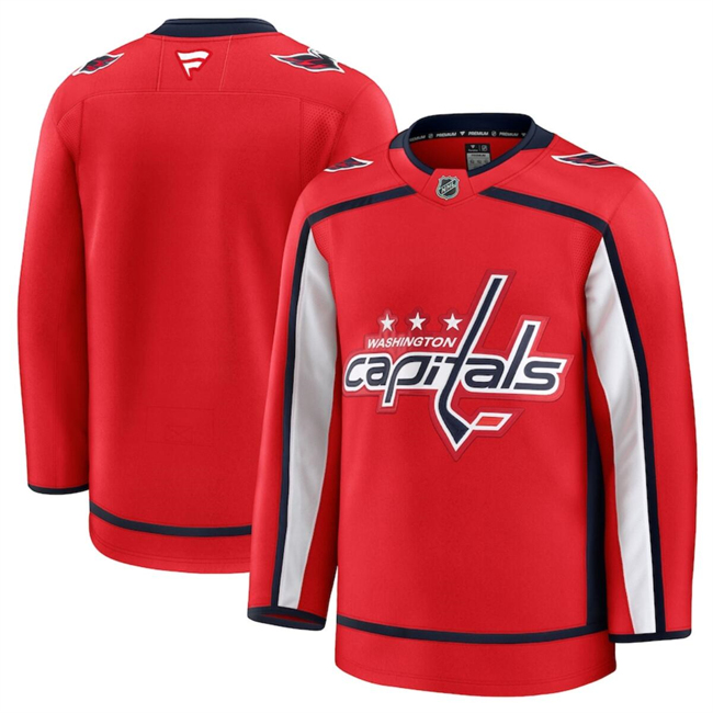 Men's Washington Capitals Blank Red 2024-25 Home Stitched Hockey Jersey