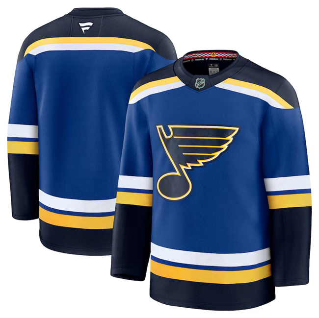 Men's St. Louis Blues Blank Blue 2024-25 Stitched Hockey Jersey