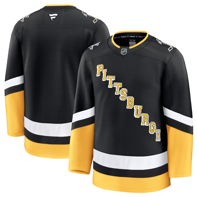 Men's Pittsburgh Penguins Blank Black 2024-25 Stitched Hockey Jersey (1)