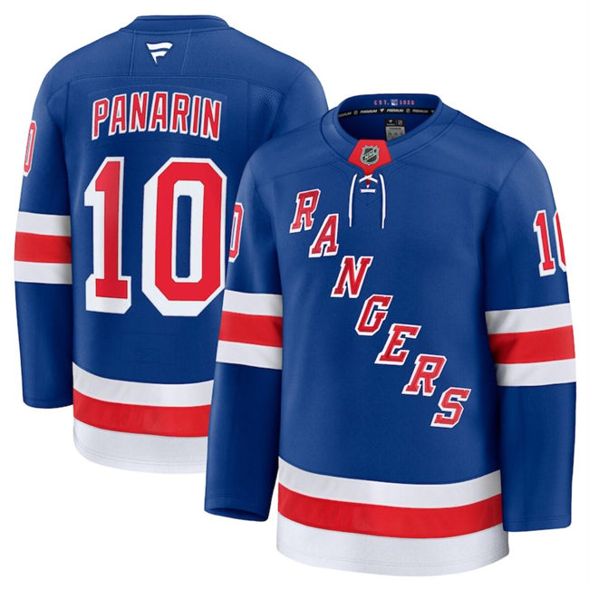 Men's New York Rangers #10 Artemi Panarin Royal 2024-25 Stitched Hockey Jersey