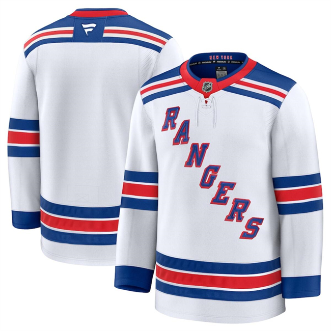 Men's New York Rangers Blank White 2024-25 Stitched Hockey Jersey