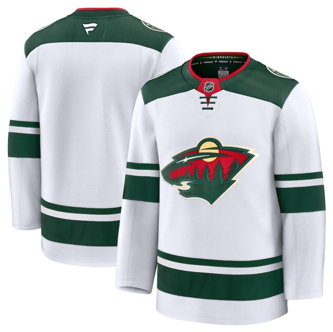 Men's Minnesota Wild Blank White 2024-25 Stitched Hockey Jersey