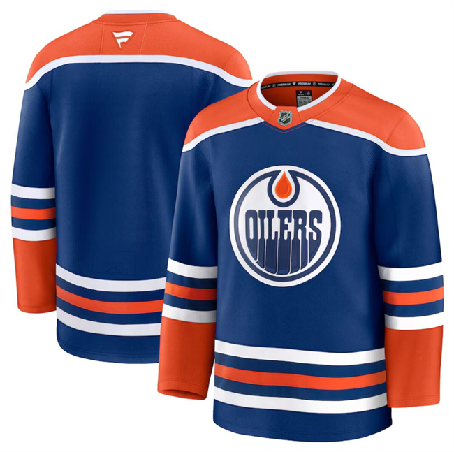 Men's Edmonton Oilers Blank Royal 2024-25 Stitched Hockey Jersey