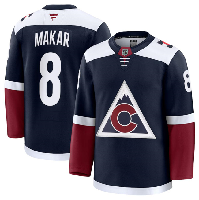 Men's Colorado Avalanche #8 Cale Makar Navy 2024-25 Alternate Stitched Jersey