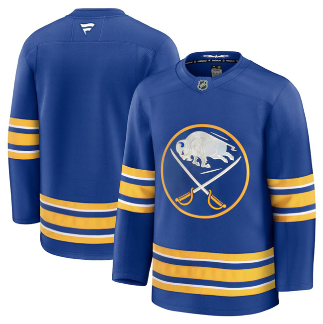 Men's Buffalo Sabres Blank Blue 2024-25 Stitched Hockey Jersey