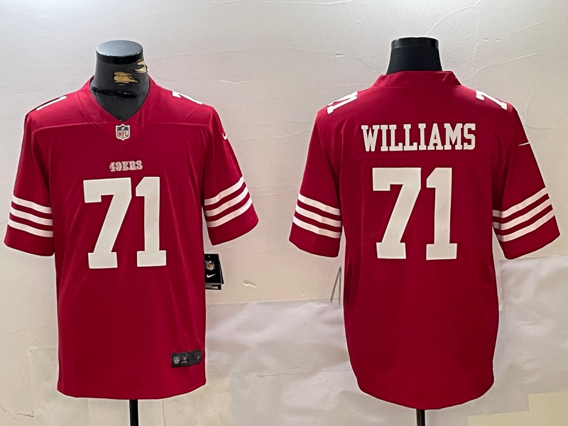 Men's San Francisco 49ers #71 Trent Williams White Vapor Untouchable Limited Stitched Football Jersey