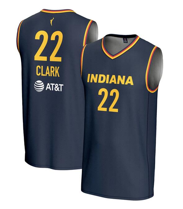 Men's Indiana Fever #22 Caitlin Clark Navy Stitched Basketball Jersey