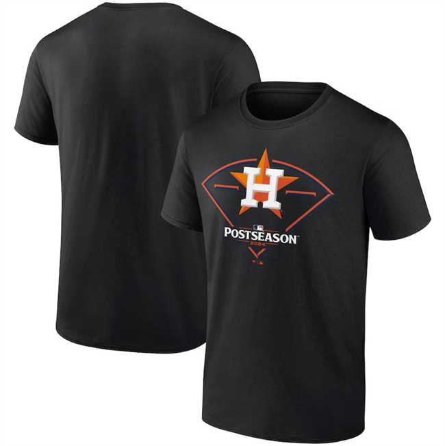 Men's Houston Astros Black 2024 Postseason Around The Horn T-Shirt