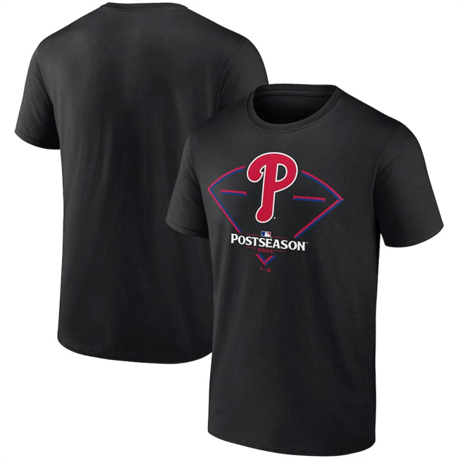 Men's Philadelphia Phillies Black 2024 Postseason Around The Horn T-Shirt