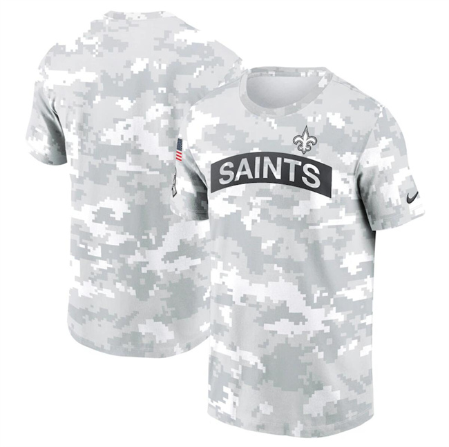 Men's New Orleans Saints 2024 Arctic Camo Salute to Service Performance T-Shirt