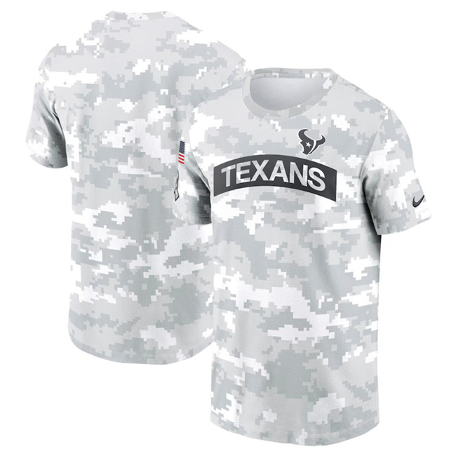 Men's Houston Texans 2024 Arctic Camo Salute to Service Performance T-Shirt