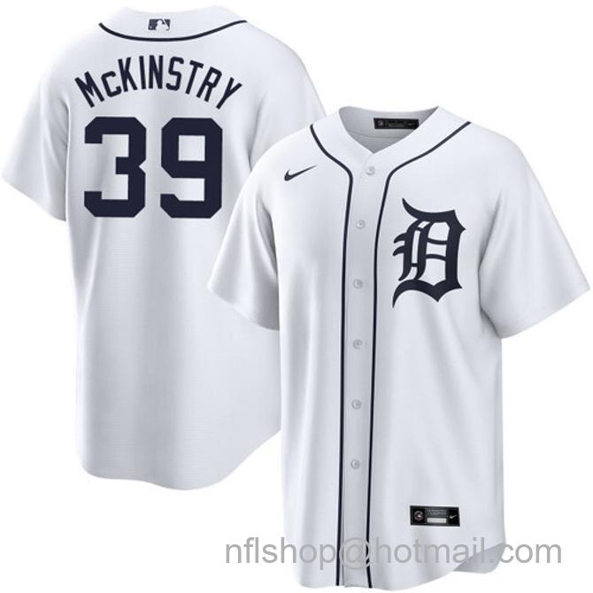 Zach McKinstry Men's #39 Detroit Tigers Home Nike Stitched Baseball Jersey White