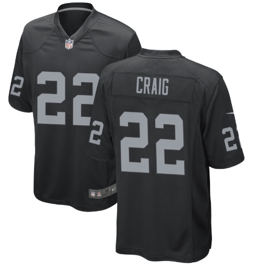 Men's Las Vegas Raiders #22 Roger Craig Nike Black Vapor Limited Jersey